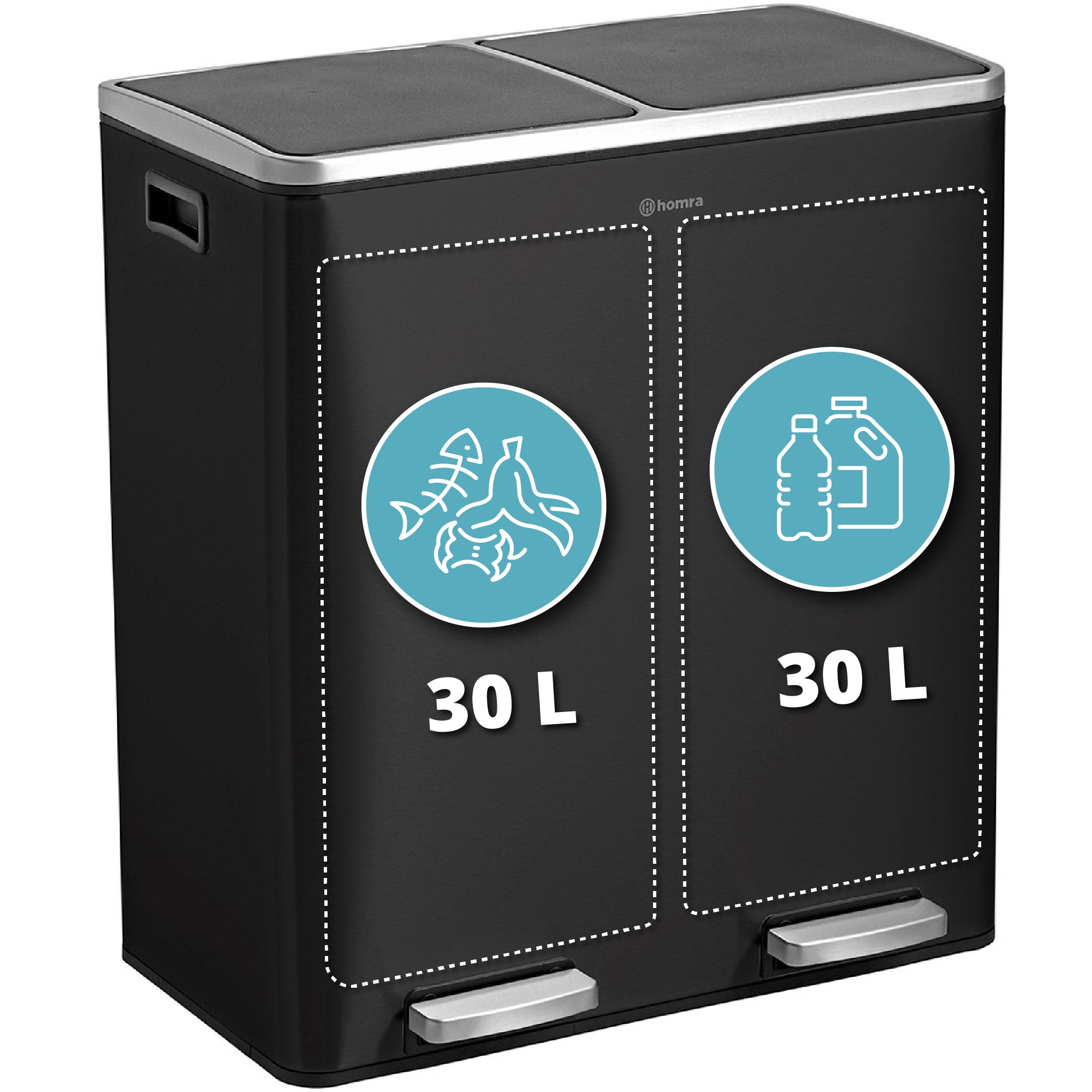CASABEL Keuken Prullenbak 60L – 2x30L Duo Afvalemmer met Pedaal – Afvalscheiding 2 Vakken – Soft Close Deksel – Roestvrij Staal (RVS) – Vuilnisbak Vingerafdrukvrij – Donkergroen CASABEL Keuken Prullenbak 60L – 2x30L Duo Afvalemmer met Pedaal – Afvalscheiding 2 Vakken – Soft Close Deksel – Roestvrij Staal (RVS) – Vuilnisbak Vingerafdrukvrij – Donkergroen