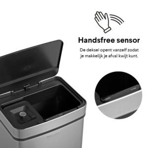 auteur Auto de studie Nexo 72 liter 4 vakken - RVS - Homra prullenbakken | #1 in Sensor &  Afvalscheiding | Nederlandse kwaliteit